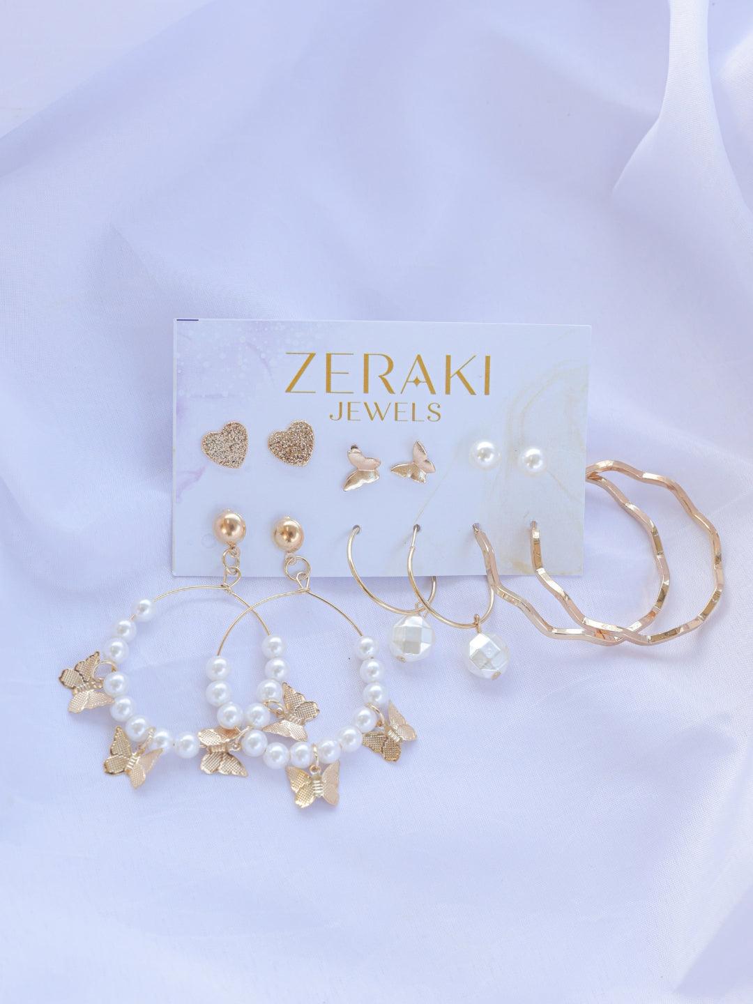 Trendy Trio x Two Earrings Combo - Zeraki Jewels 