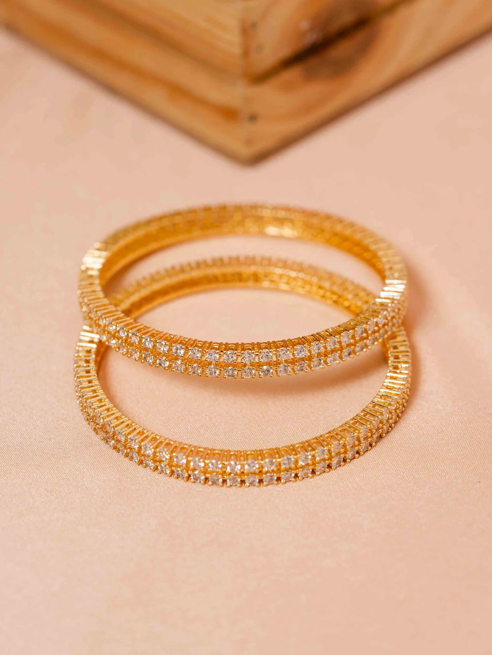 Diamond Studded Bangle (Set of 2)