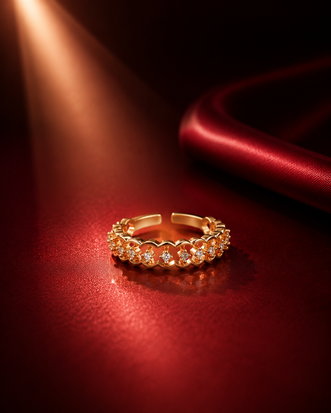 Open Band Adjustable Ring