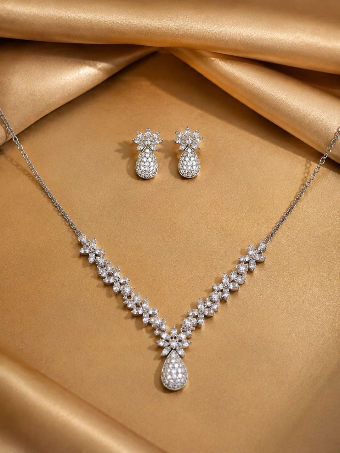 Prakruti  Silver Necklace Set