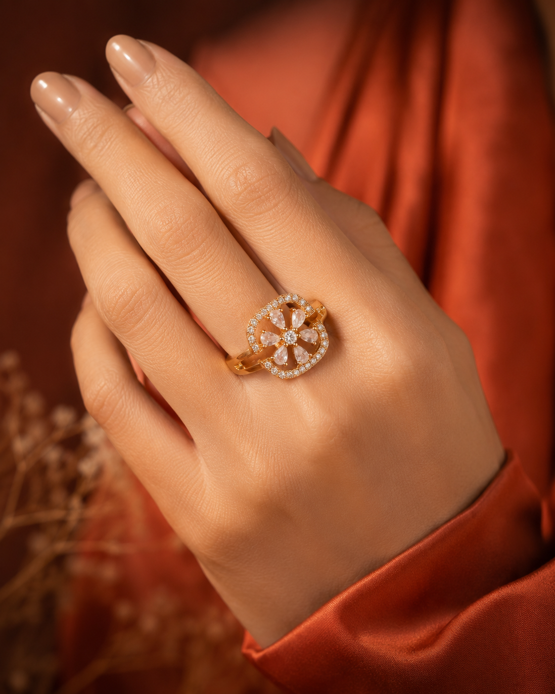 Lotus Adjustable Ring