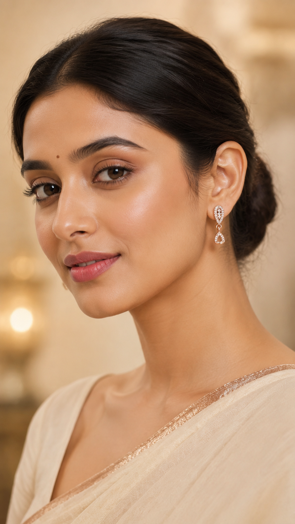 Kimaya Rose Gold Earrings