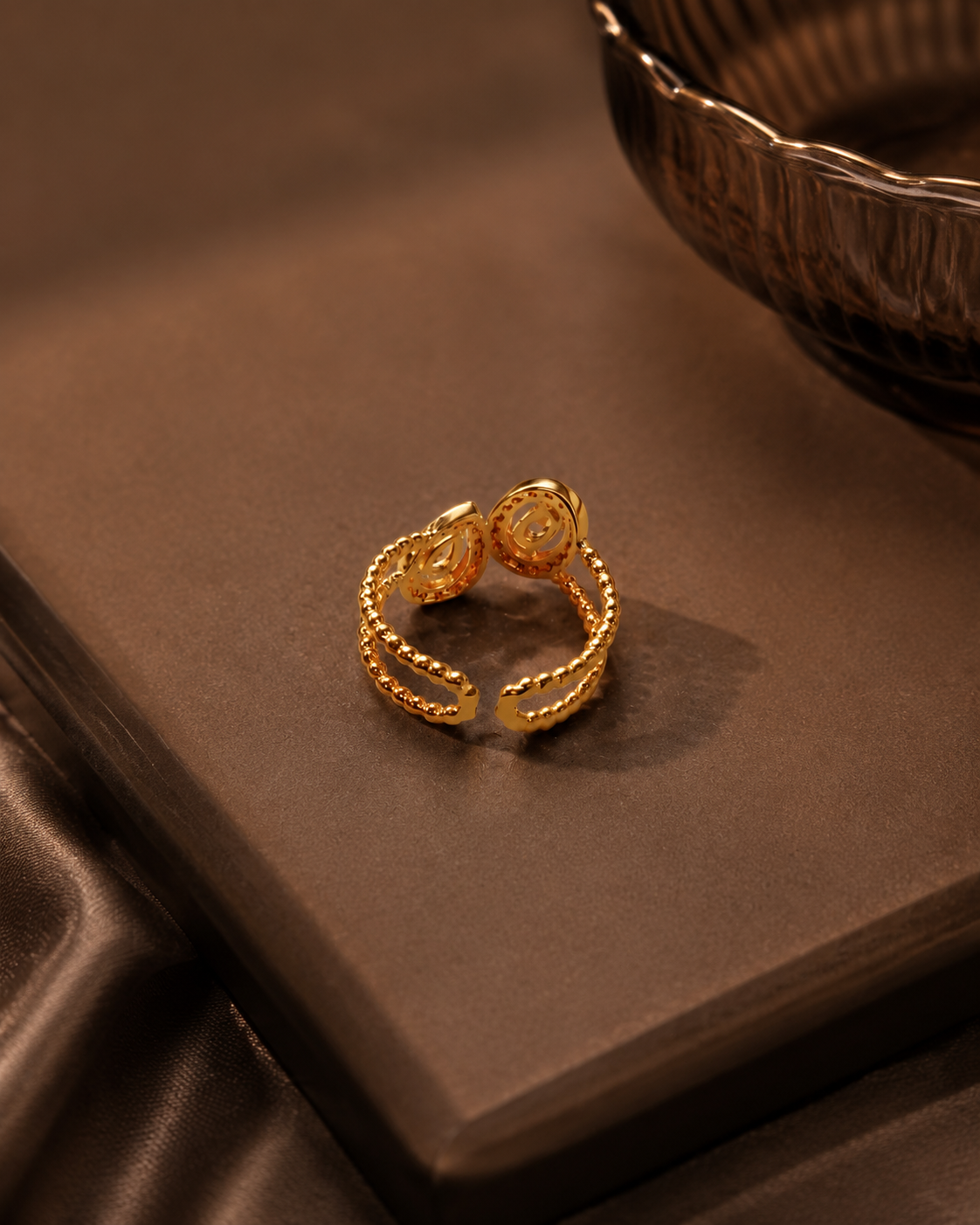 Peach Adjustable Ring