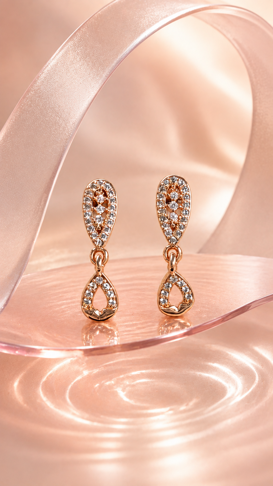 Kimaya Rose Gold Earrings