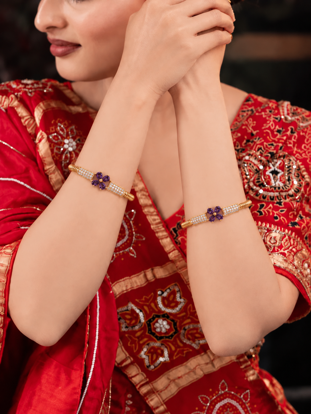 Malini Purple Bangle ( Set of 2 )