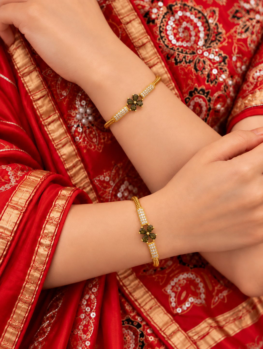Malini Green Bangle ( Set of 2 )