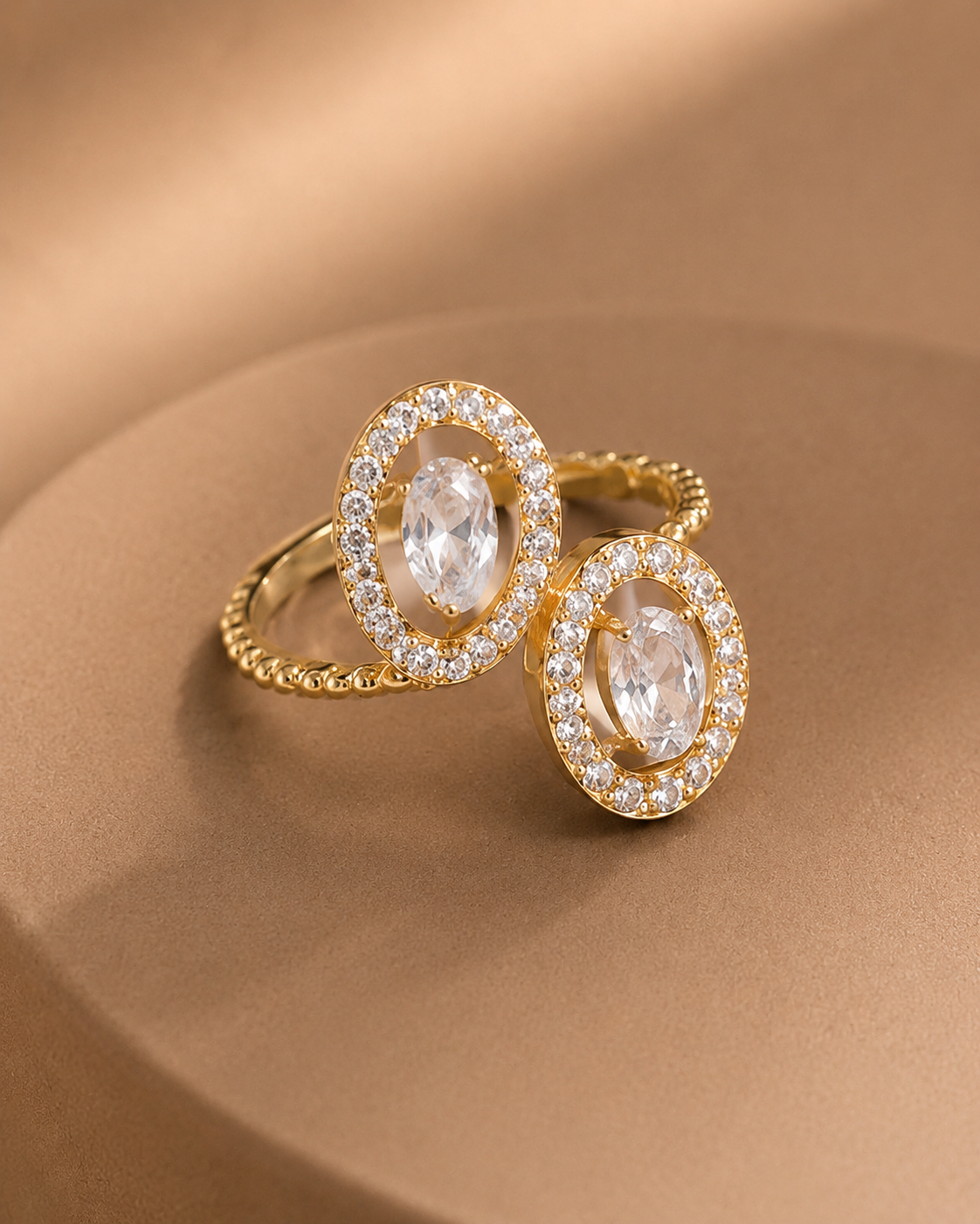Peach Adjustable Ring