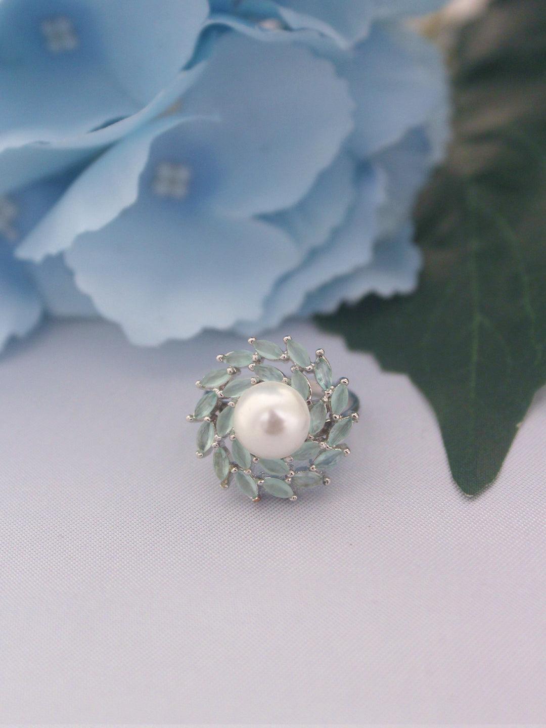 Hazel Pearl Adjustable Ring - Zerakijewels