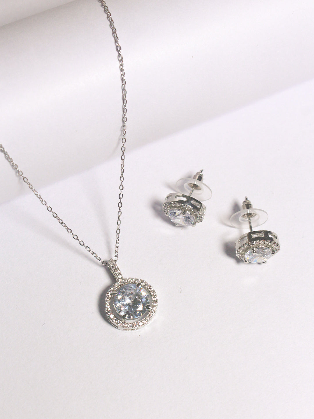 Diamond Solitaire Pendant Set - Zerakijewels