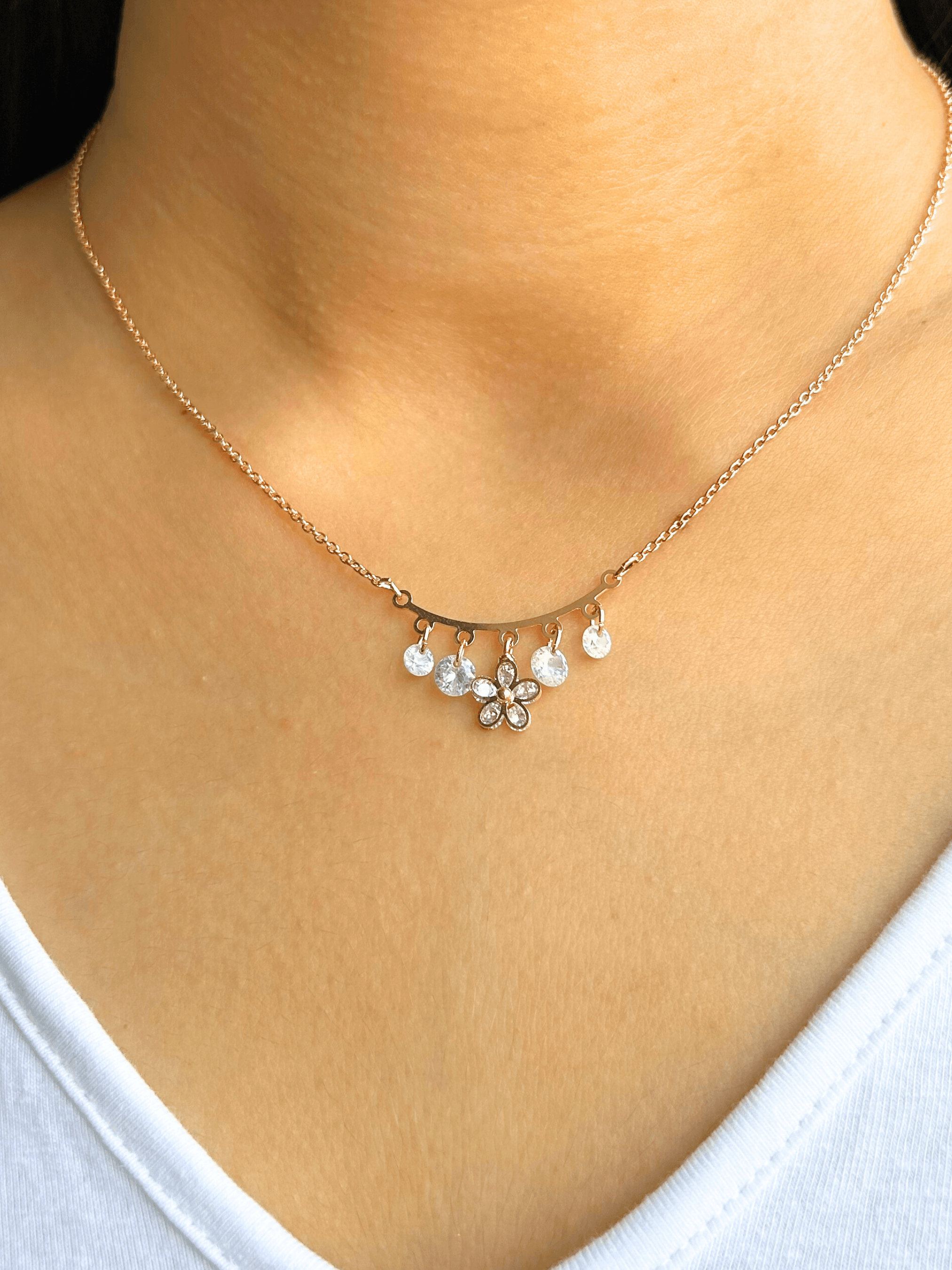 Multi-Diamond Blossom Pendant - Zerakijewels